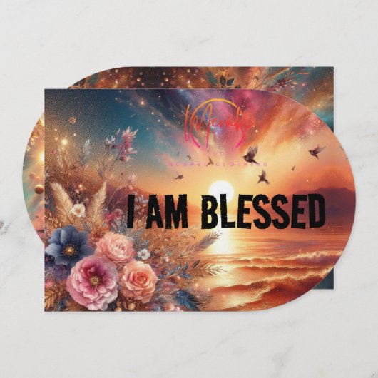  I am blessed  backpack  Kaart (Voorkant / Achterkant)