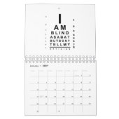 I am blind as bat eye chart kalender (Jan 2027)