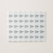 I am blind as bat eye chart legpuzzel (Horizontaal)