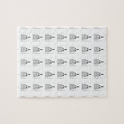 I am blind as bat eye chart legpuzzel (Horizontaal)