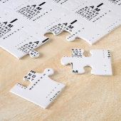 I am blind as bat eye chart legpuzzel (Zijkant)