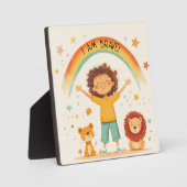 I Am Brave - Kinder Affirmatie Tafelblad Plaque Fotoplaat (Voorkant)