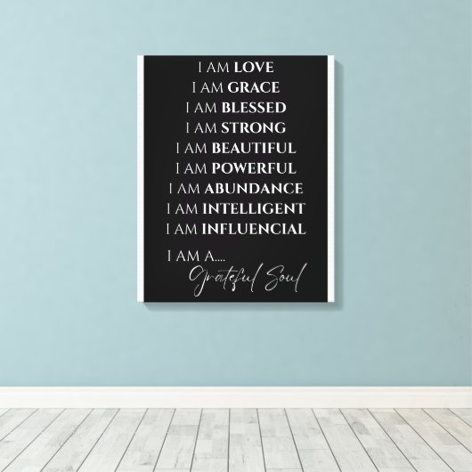 I AM Canvas Afdruk (Insitu (Houten vloer))