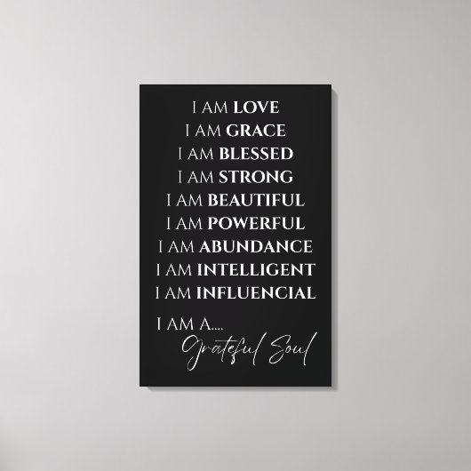 I AM Canvas Afdruk (Voorkant)