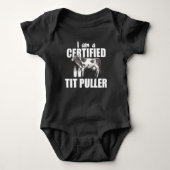 I Am Certified Tit Puller - Cow Farmer Melk Romper (Voorkant)