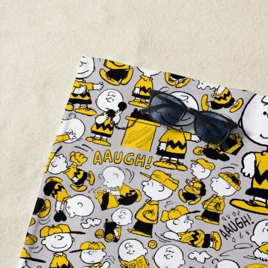 I Am Charlie Brown Pattern Strandlaken (In situ)