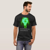 I Am Contaminated With Radiation Funny Ironic Cat T-shirt (Voorkant volledig)