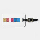 I am Cute Periodic Table Bagagelabel (Voorkant horizontaal)