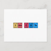 I am Cute Periodic Table Briefkaart (Voorkant)