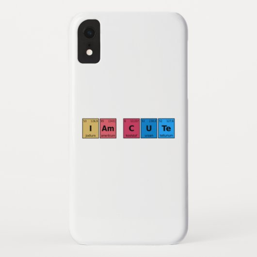 I am Cute Periodic Table Case-Mate iPhone Case (Achterkant)