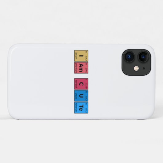 I am Cute Periodic Table Case-Mate iPhone Case (Achterkant (horizontaal))
