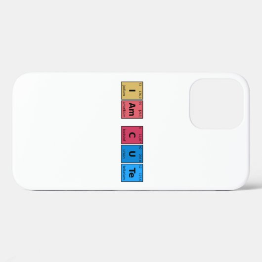 I am Cute Periodic Table Case-Mate iPhone Case (Achterkant (horizontaal))