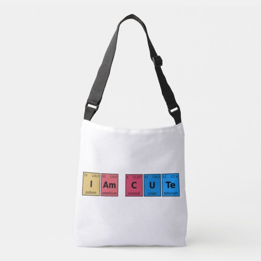I am Cute Periodic Table Crossbody Tas (Voorkant)