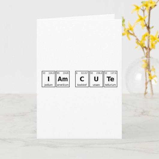 I am Cute Periodic Table Kaart (Gele Bloem)