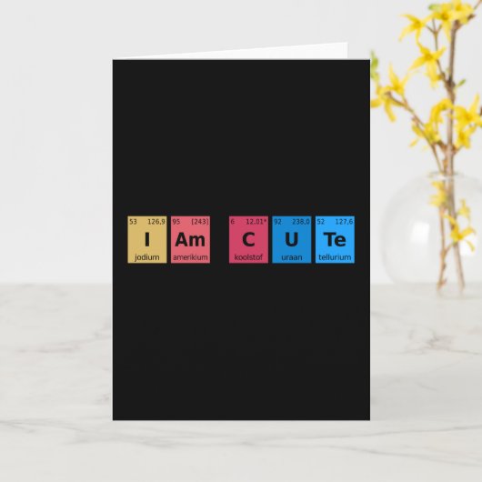 I am Cute Periodic Table Kaart (Gele Bloem)