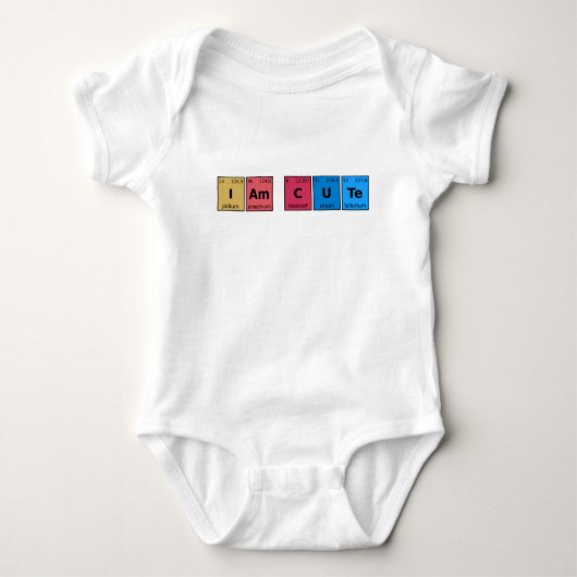 I am Cute Periodic Table Romper (Voorkant)