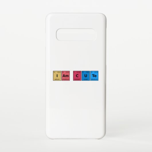 I am Cute Periodic Table Samsung Galaxy Hoesje (Achterkant)