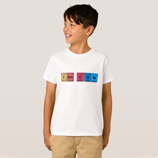 I am Cute Periodic Table T-shirt (Voorkant volledig)