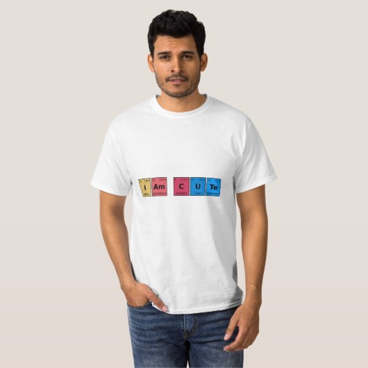 I am Cute Periodic Table T-shirt (Voorkant volledig)