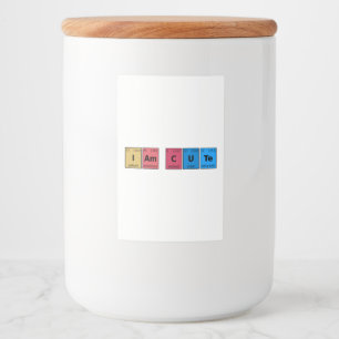 I am Cute Periodic Table Voedselcontainer Etiket