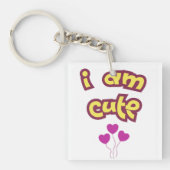 I am cute sleutelhanger (voorkant)