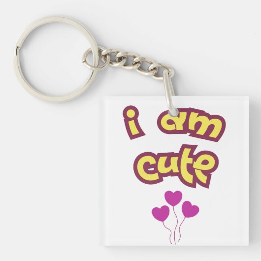I am cute sleutelhanger (voorkant)