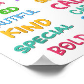 I Am Daily Affirmation Colorful Christian Kids Tod Poster (Hoek)