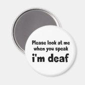 I am deaf. Limited hearing. Doven, slechthorend Magneet (Voorkant / Achterkant)