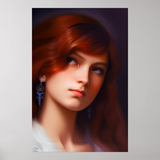 I AM - Emotive AI Fantasy Art Portret Print (Voorkant)