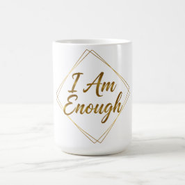 I Am Enough Script Mug Koffiemok