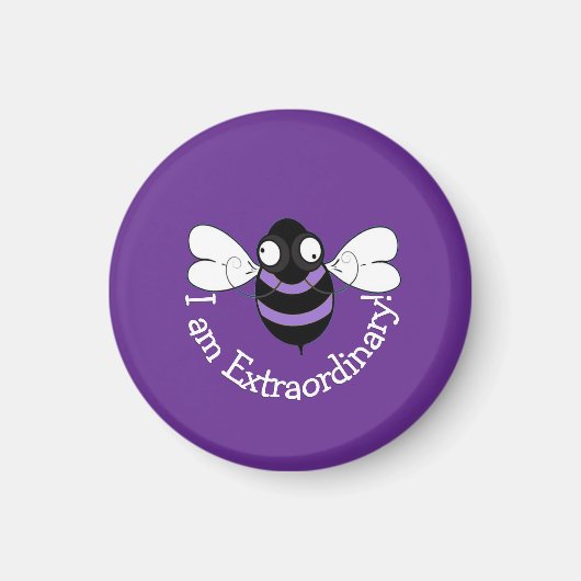 I Am Extraordinary! Magnet - Purple Background (Voorkant)