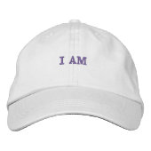 "I AM" geborduurde Baseball Hat Geborduurde Pet (Voorkant)