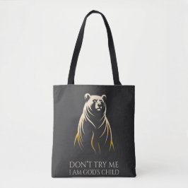 I Am God’s Child Bear Graphic Tote Bag