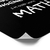 I Am Good With Math Funny Engineer Profession Poster (Hoek)