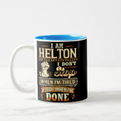 I Am Helton. I Don't Stop When I'm Tired Tweekleurige Koffiemok (Links)