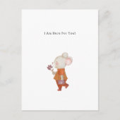 I Am Here For You Mouse With Flower Quote Kaart (Voorkant)