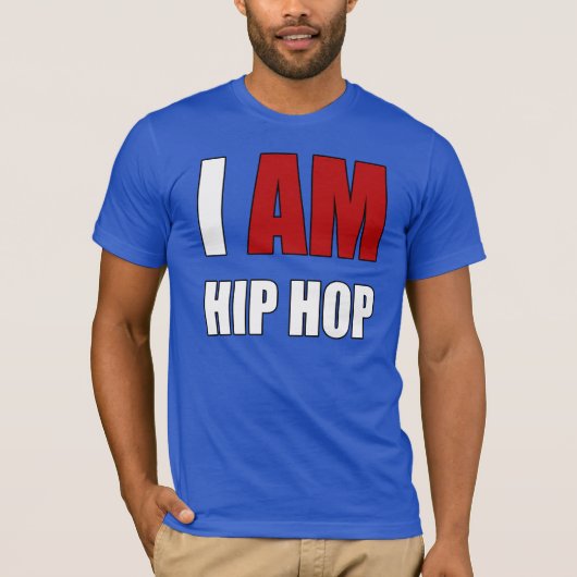 "I AM HIP HOP" RED LETTER T-SHIRT (Voorkant)