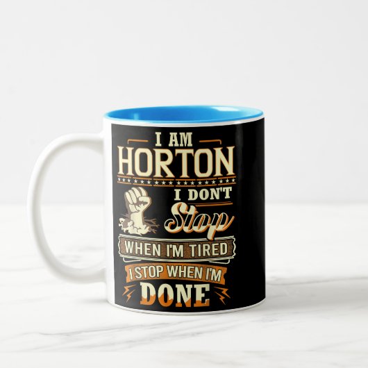I Am Horton. I Don't Stop When I'm Tired Tweekleurige Koffiemok (Links)