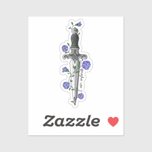I am Infinite Fourth Wing dagger Sticker (Vel)