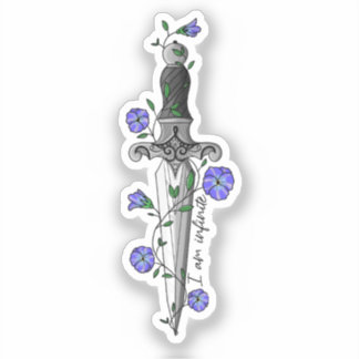 I am Infinite Fourth Wing dagger  Sticker