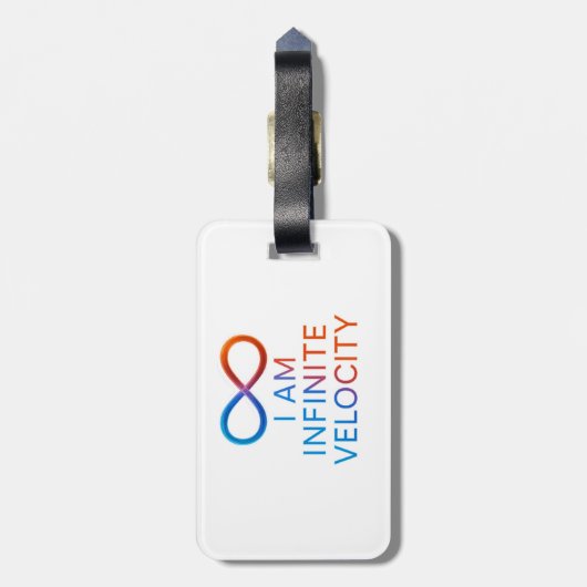 I AM Infinite Velocity – Quantum Energy Design Bagagelabel (Achterkant verticaal)