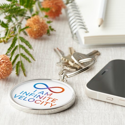 I AM Infinite Velocity – Quantum Energy Design Sleutelhanger (Zijkant)