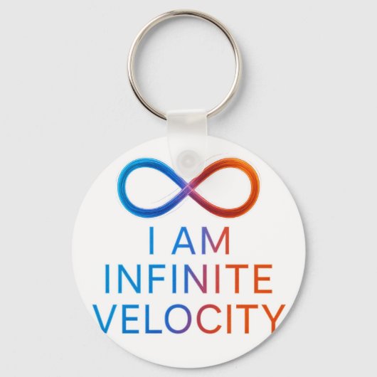I AM Infinite Velocity – Quantum Energy Design Sleutelhanger (Voorkant)