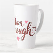 I Am Kenough - Zelfliefde Valentijnse cadeau Latte Mok (Rechterhoek)