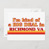I am kind of a BIG DEAL in Richmond Briefkaart (Voorkant / Achterkant)