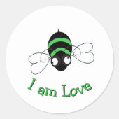 I Am Love Bee Sticker (Voorkant)
