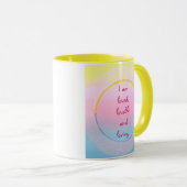 I am loved, lovable and loving affirmation mugs mok (Voorkant rechts)