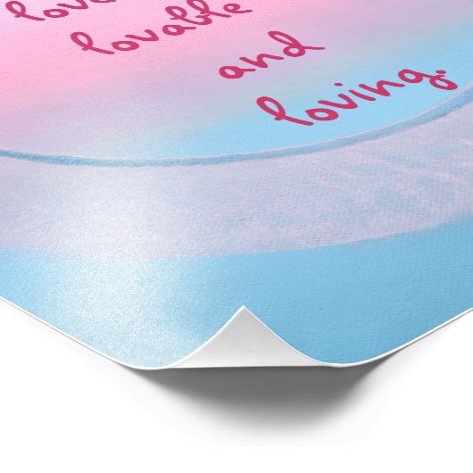 I am loved lovable and loving affirmation posters (Hoek)