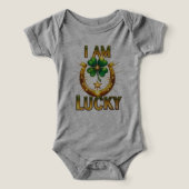 I Am Lucky - Bold Symbolisch T-Shirt Design (Design voorkant)
