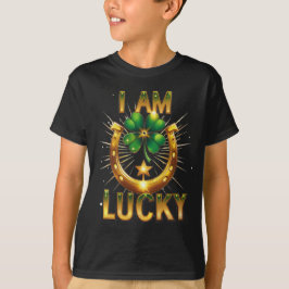 I Am Lucky - Bold Symbolisch T-Shirt Design